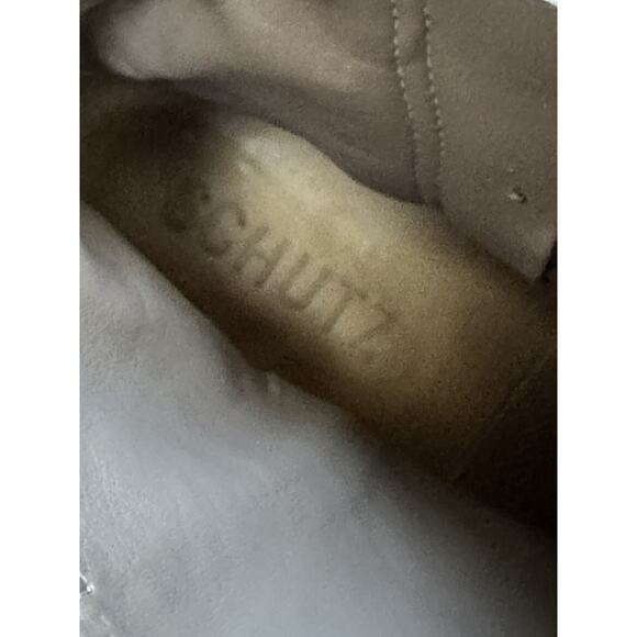 Schutz Womens Size 9.5 Neutral Beige Cibby Suede Heel Bootie Boots - Picture 9 of 12